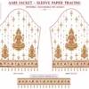 Sleeve Paper Tracing for Ruby Red Temple Heritage Invisible Aari Jacket