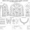 Emerald Green Butterfly Garden Invisible Aari Jacket with luxury butterfly embroidery