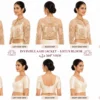 Ivory Lotus Bloom Invisible Aari Jacket with detachable transparent organza, handcrafted lotus floral Aari embroidery for South Indian bridal blouse transformation