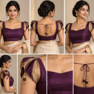 Jhumka Shoulder – Deepavali Special Fusion Saree Blouse