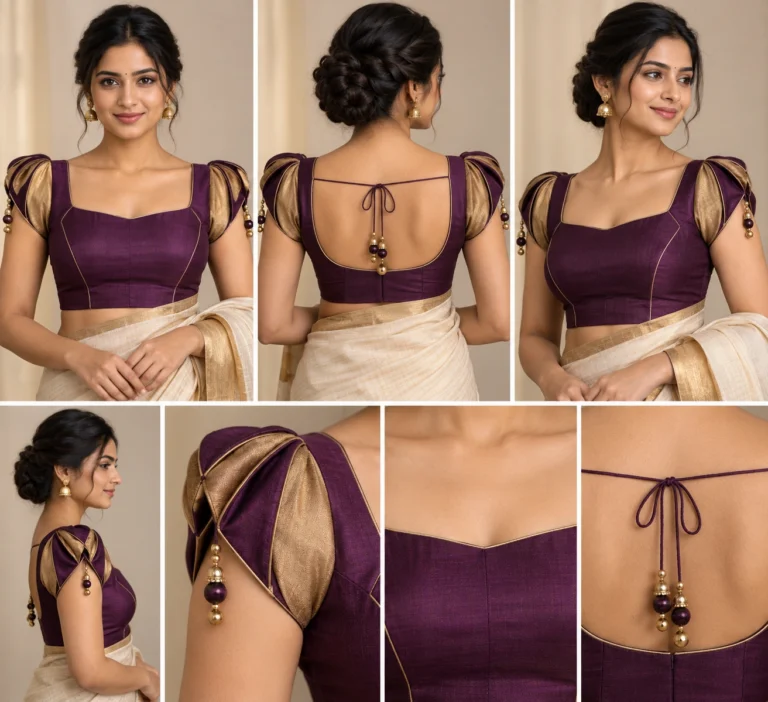 Jhumka Shoulder – Deepavali Special Fusion Saree Blouse