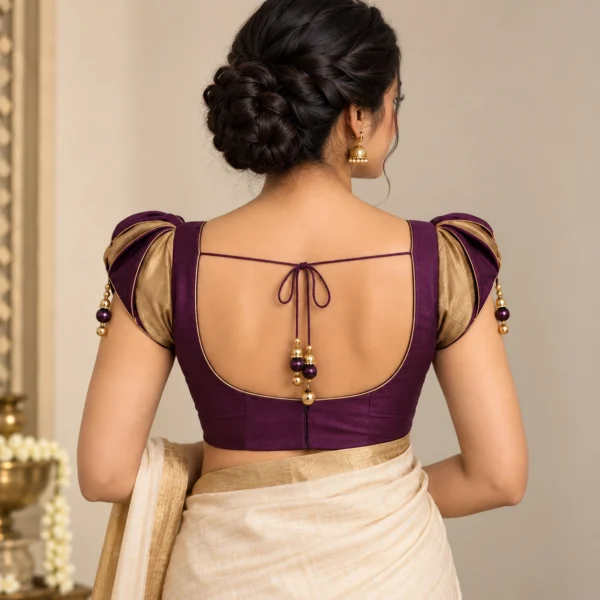 Jhumka Shoulder – Deepavali Special Fusion Saree Blouse