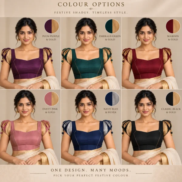 Jhumka Shoulder – Deepavali Special Fusion Saree Blouse