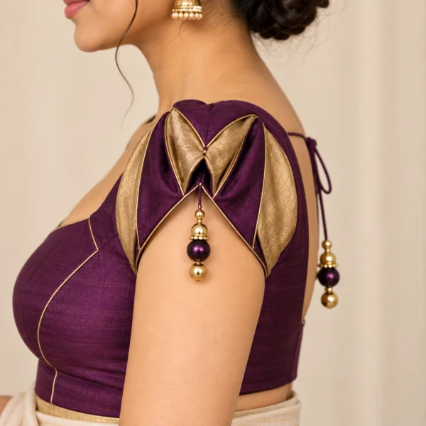 Jhumka Shoulder – Deepavali Special Fusion Saree Blouse