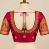 back view of Kanchi Andhra style silk blouse with zari work