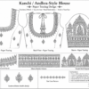 Paper tracing of Kanchi Andhra style silk blouse with zari work