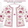 Magenta Lotus Bloom Invisible Aari Jacket front view