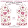 Magenta Lotus Bloom Invisible Aari Jacket sleeve view