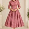 Marvelle Shirt 1940s vintage shirt party dress front view