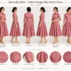 Marvelle Shirt 1940s vintage shirt party dress front view
