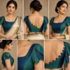 Peacock Wing Fusion Saree Blouse | Deepavali Designer Blouse