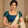 Peacock Wing Fusion Saree Blouse | Deepavali Designer Blouse