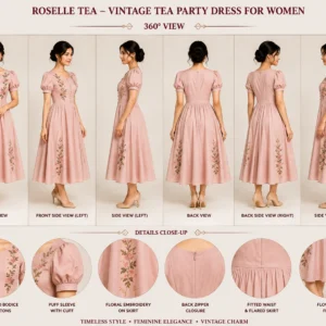 Roselle Tea Vintage Tea Party Dress for Women