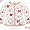 Ruby Red Butterfly Garden Invisible Aari Jacket side view