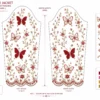 Ruby Red Butterfly Garden Invisible Aari Jacket side view