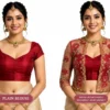 Ruby Red Lotus Bloom Invisible Aari Jacket