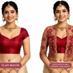 Ruby Red Lotus Bloom Invisible Aari Jacket