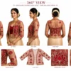 Ruby Red Lotus Bloom Invisible Aari Jacket