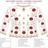 Ruby Red Lotus Bloom Invisible Aari Jacket