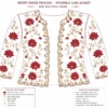 Ruby Red Lotus Bloom Invisible Aari Jacket