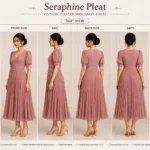 Seraphine Pleat fabric cutting layout for 44 inch width fabric