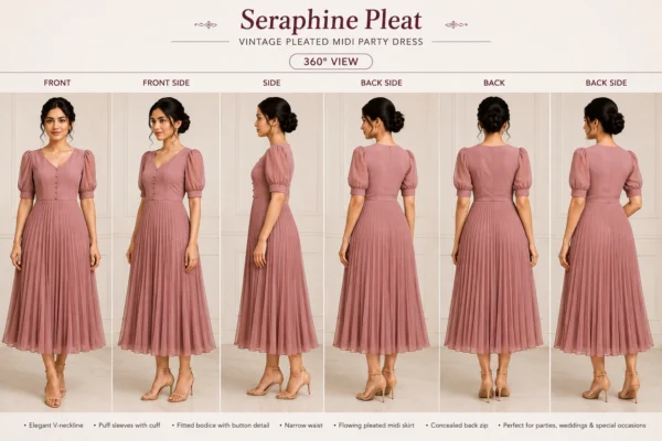 Seraphine Pleat fabric cutting layout for 44 inch width fabric