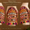 Telangana Lambada-inspired blouse with colorful Aari embroidery and mirror work
