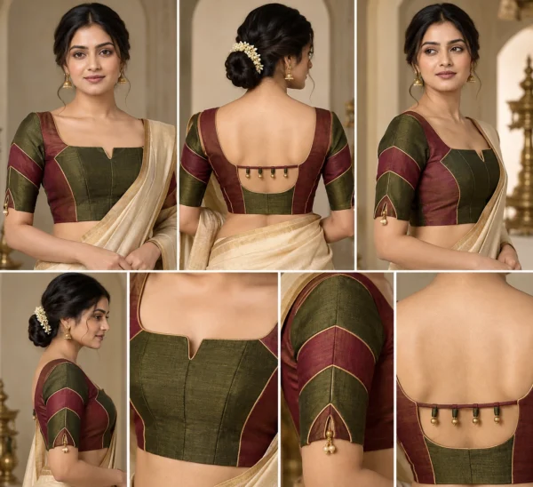 Temple Armour Fusion Saree Blouse | Deepavali Designer Blouse