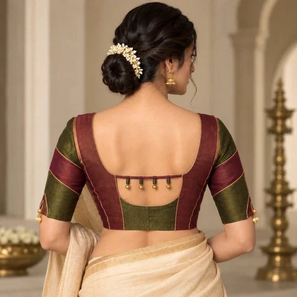 Temple Armour Fusion Saree Blouse | Deepavali Designer Blouse