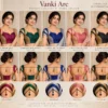 Vanki Arc Deepavali fusion saree blouse in wine and gold