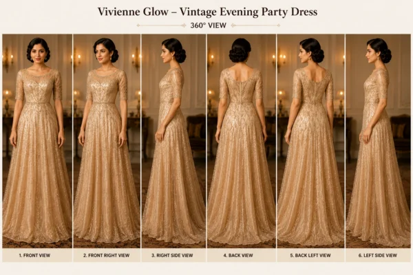 Vivienne Glow – Vintage Evening Party Dress | 1930s Inspired Elegant Dress