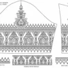 Gandaberunda bridal blouse design with gold Aari embroidery paper tracing