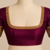 Gandaberunda bridal blouse design with gold Aari embroidery