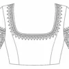 Gandaberunda bridal blouse design with gold Aari embroidery paper tracing